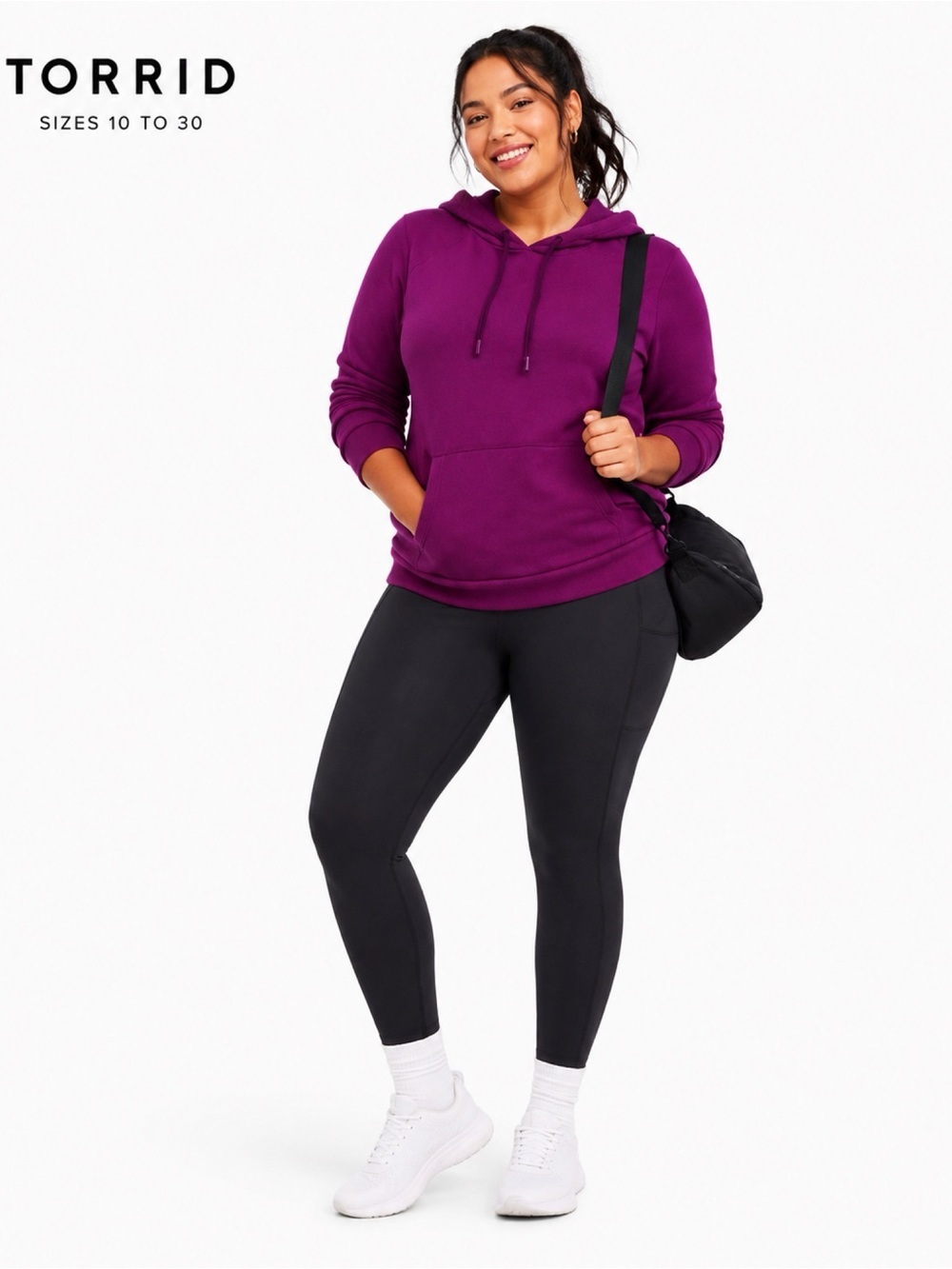 TORRID Active Purple Hooded Sweatshirt